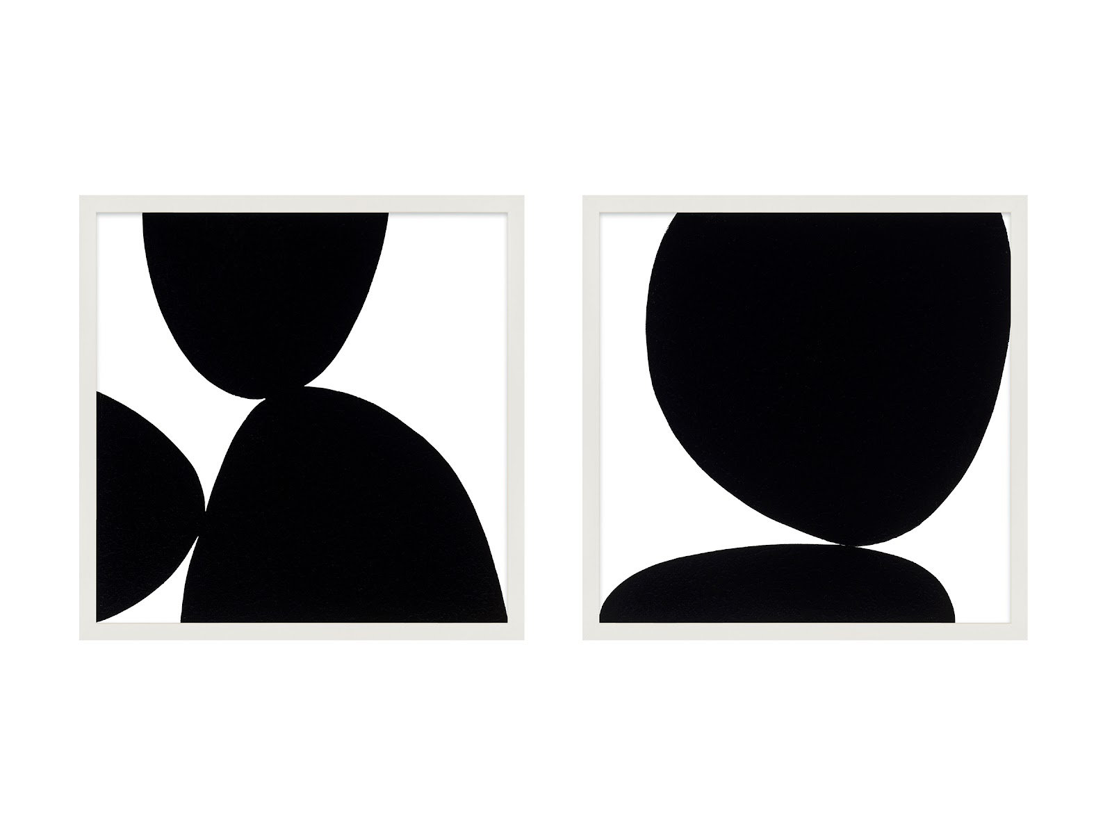 Black Ink by Lee Lessem, White Framed, 30" H x 30" W x 1.25" D