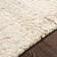 Tapis crème / gris / denim en laine noué à la main Kenady-224590856