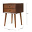 Table de chevet avec 2 tiroirs, petite table d'appoint avec rangement-528078267