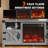 58" W Farmhouse TV Stand Fireplace-1932876988