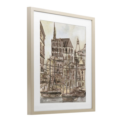 Harbor of Salted Remnants Framed Print Under Glass, design by Melissa Wang
