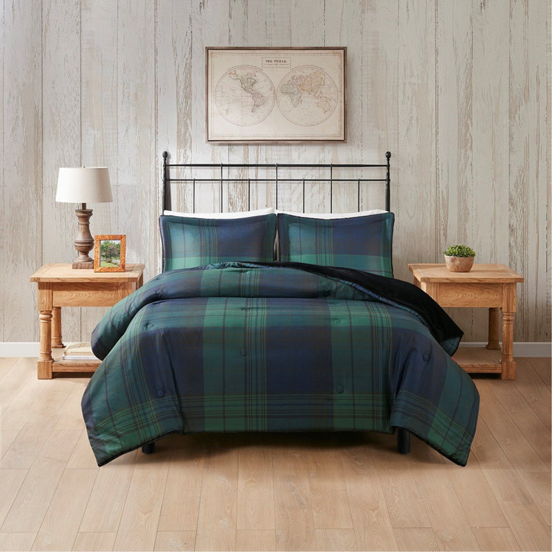 Ensemble d'édredon en duvet synthétique de très grande taille en laine et en fausse fourrure très grand / très grand californien