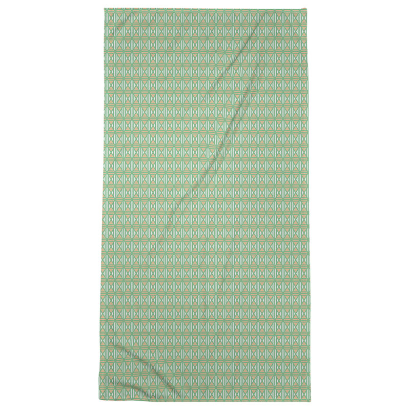 Katelyn Elizabeth Cotton Blend Bath Towel, Green/Orange
