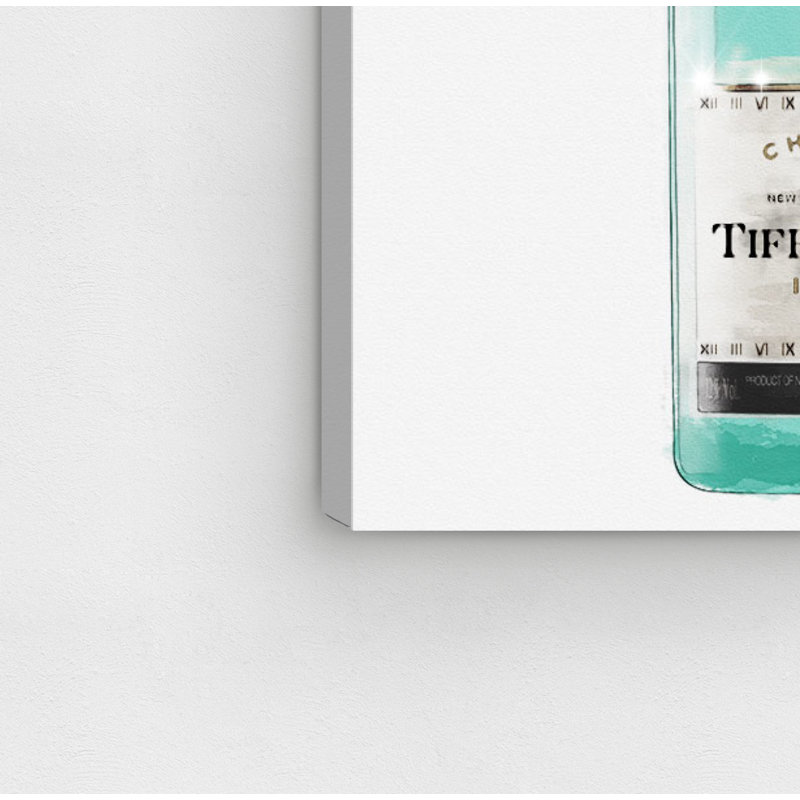 «Drinks and Spirits Priceless Champagne Bottle» par Oliver Gal, impression sur toile, H 15 po x l 10 po, Toile tendue