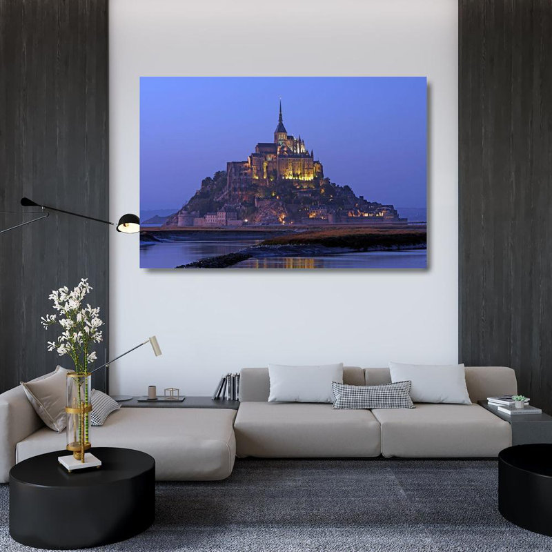 Hokku Designs, Bartel, Alex, toile tendue sur toile, Mont St Michel, Normandie, France, H 33 po x l 48 po