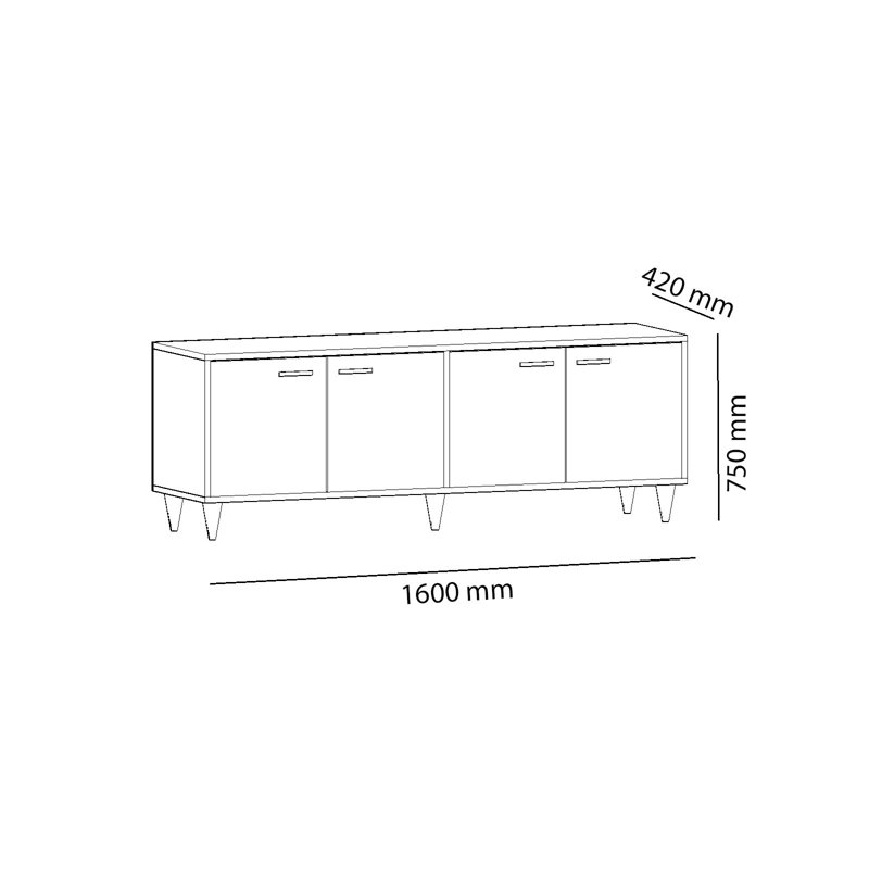 Buffet de 63 po de large Aella