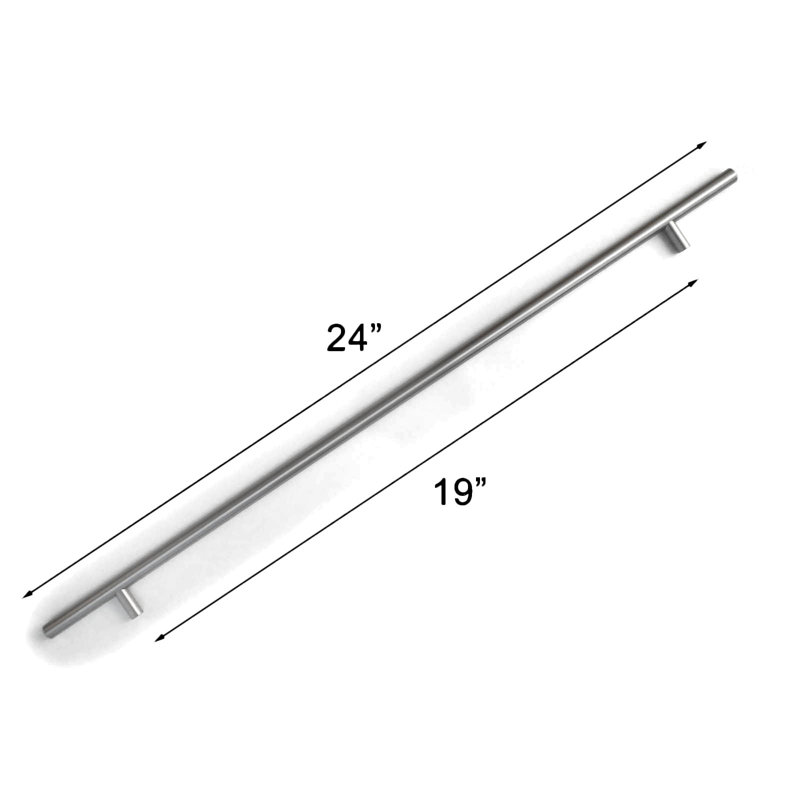 Poignée barre en acier inoxydable nickel brossé thermolaqué pour l'extérieur - 19 po x 24 po