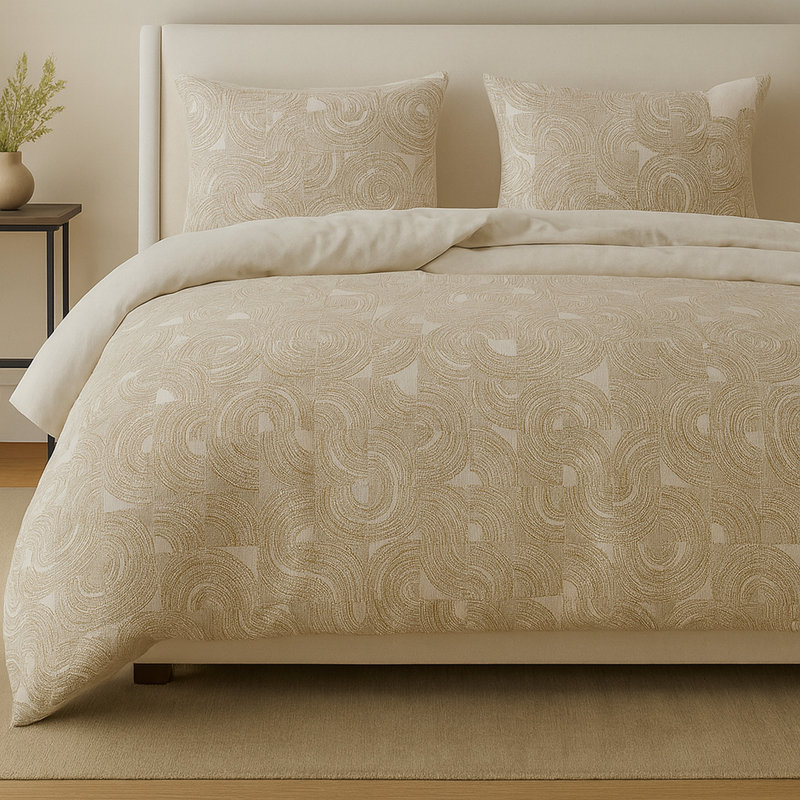 Ready-to-Bed Comforter Set, Sandstone, King Comforter + 2 King Shams
