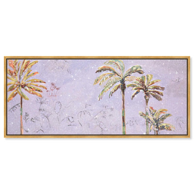 Oliver Gal Michaela Nessim - Inevitable Joy Sunrise Floral and Botanical - Diamond Dust Framed Canvas Art