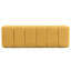 Banc de salle à manger rembourré en chenille jaune, sans assemblage, âme en mousse de 28 cm, longueur 127 cm, hauteur 43 cm, capacité de 136 kg, idéal comme banc multifonctionnel dans une chambre ou une entrée, long et haut