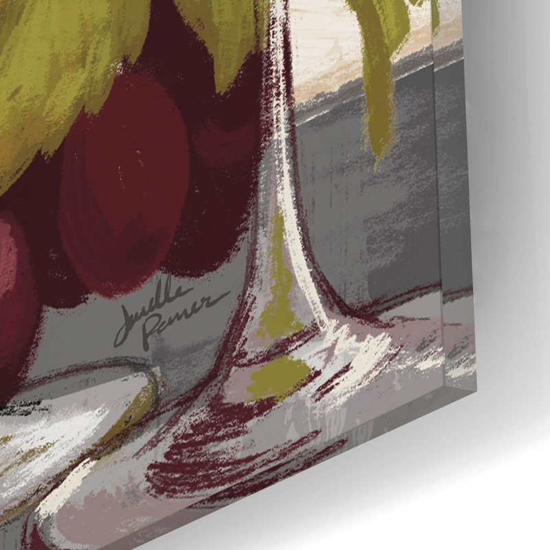«Wine Tustation 2» par Janelle Penner, art mural en verre acrylique, H 12 po x l 12 po x P 0,13 po