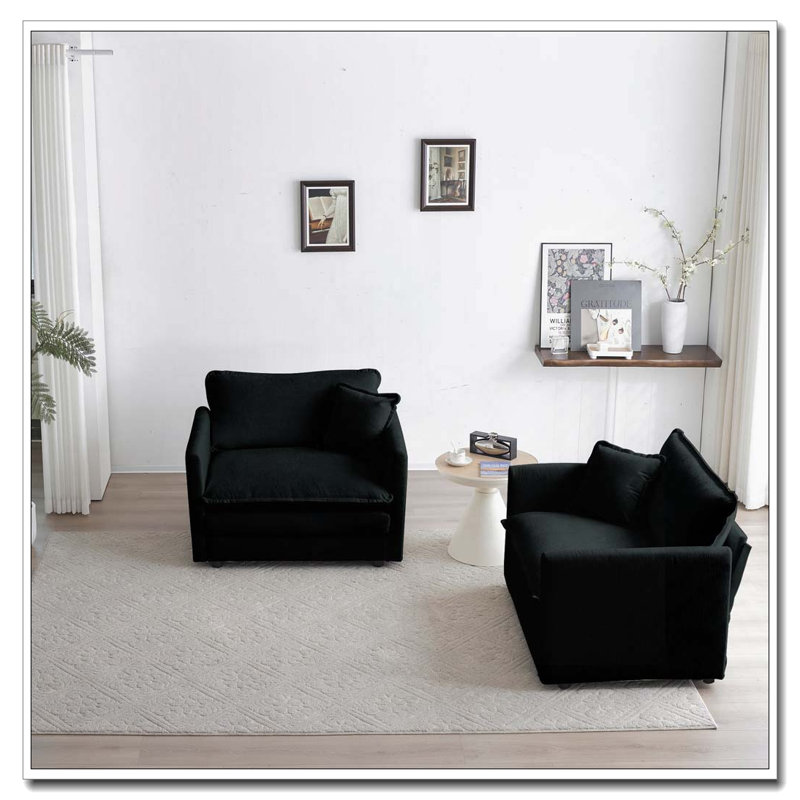Chaise de salon Comfy, Café clair, 2