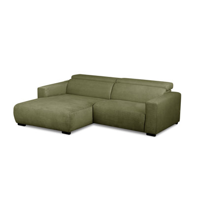 Canapé d'angle inclinable en velours Curdouy Almontiser Cozzy