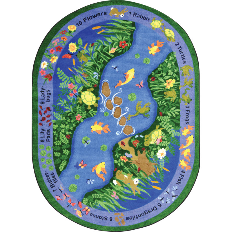 Educational You Can Find by Joy Carpets Area Rug, Oval 5'4" x 7'8"