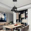 Winfall 3 - Light Black Cluster Pendant