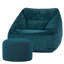 icon Natalia Large Beanbag and Round Footstool Corduroy Navy Blue-63657274
