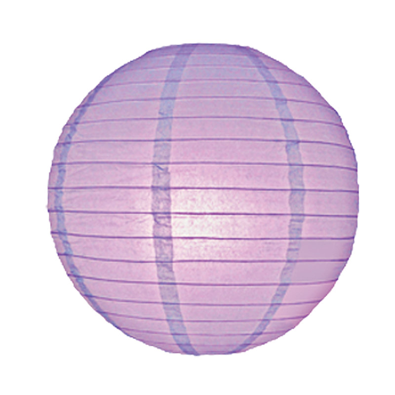 Paper Round Pendant Shade ( Clip On ) in Peach, 40cm H x 40cm W x 40cm D, Lavender