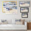 Winter Mountain House Landscape - reproduction de cadre photo sur toile-329379849-329379851