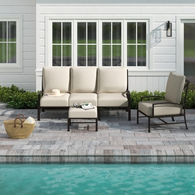 La Jolla 5 - Person Patio Conversation Set with Cushions