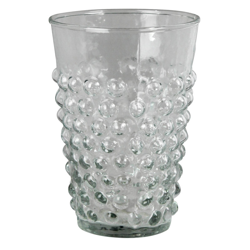 Dotted Drinking Glass  8 Oz Capacity