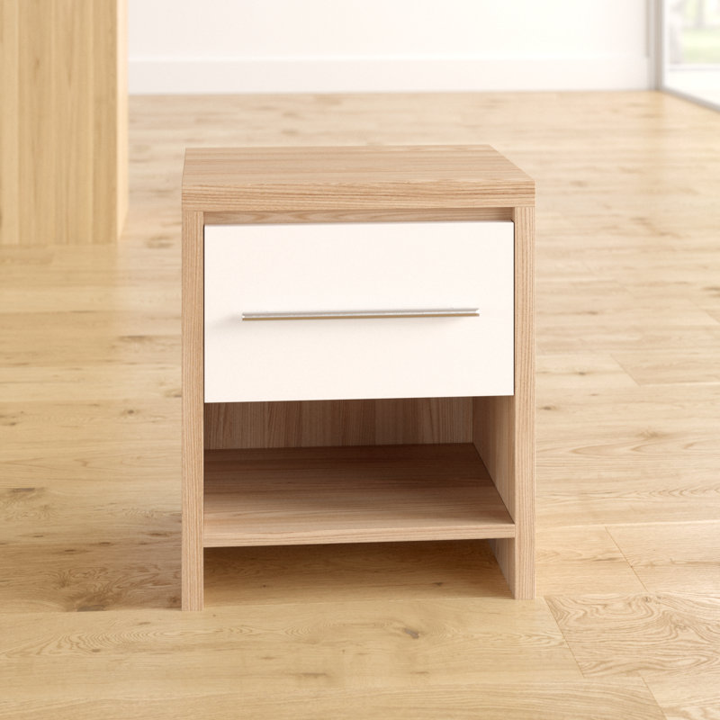 Louisa 1 Drawer Bedside Table, Natural