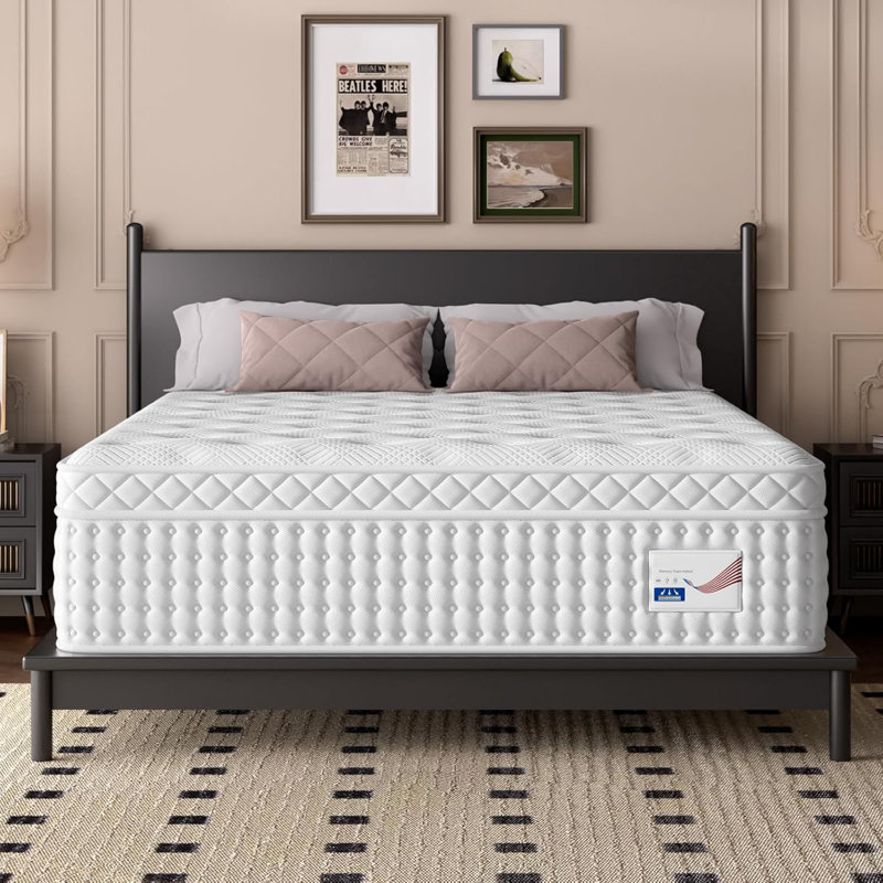 Matelas hybride - lit en mousse viscoélastique et à ressorts ensachés, 12.5"