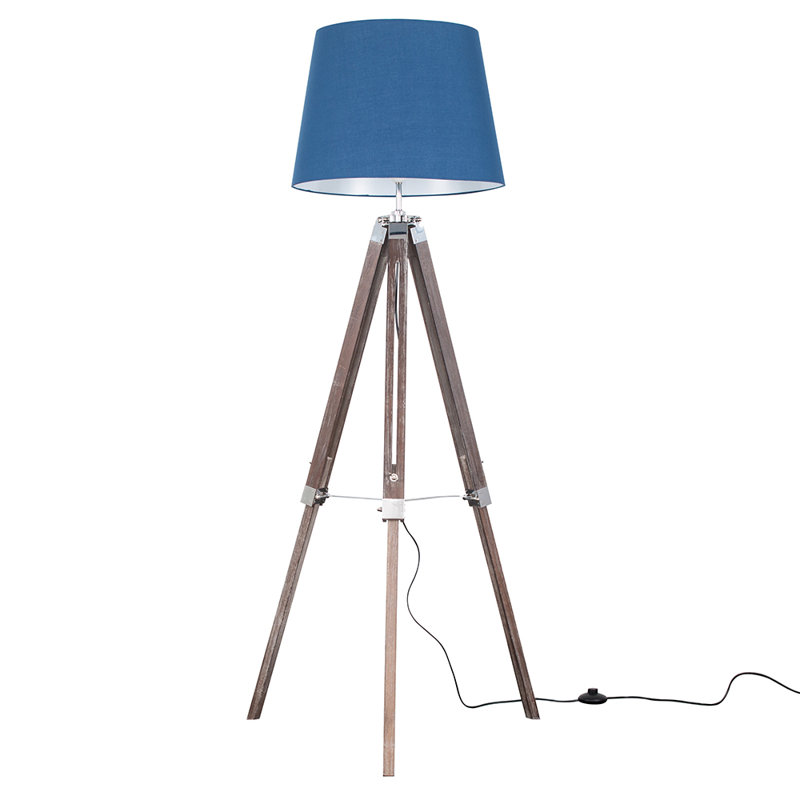 Bella Vista Tripod Floor Lamp, Navy Blue