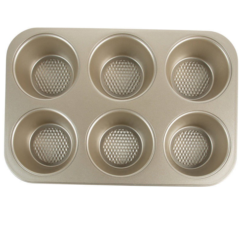 Kitchen Details 6 Cup Steel Muffin Pan with Lid