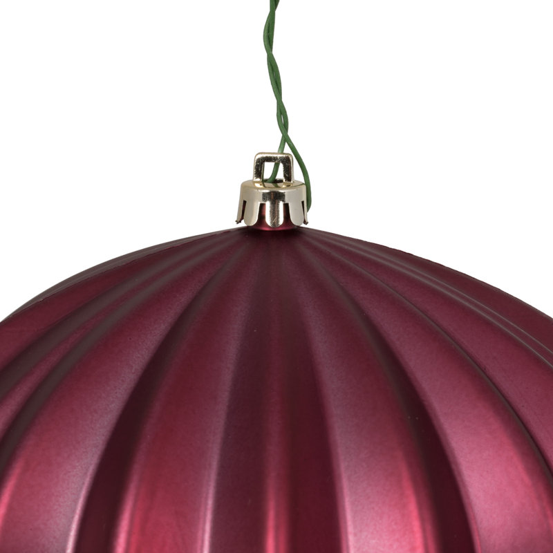 Ornement boule de Noël oignon, Rouge