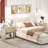Modern Style Nightstand 2-Tier Sofa Side Bedside Table w/ Drawer & Open Shelf-1865170023