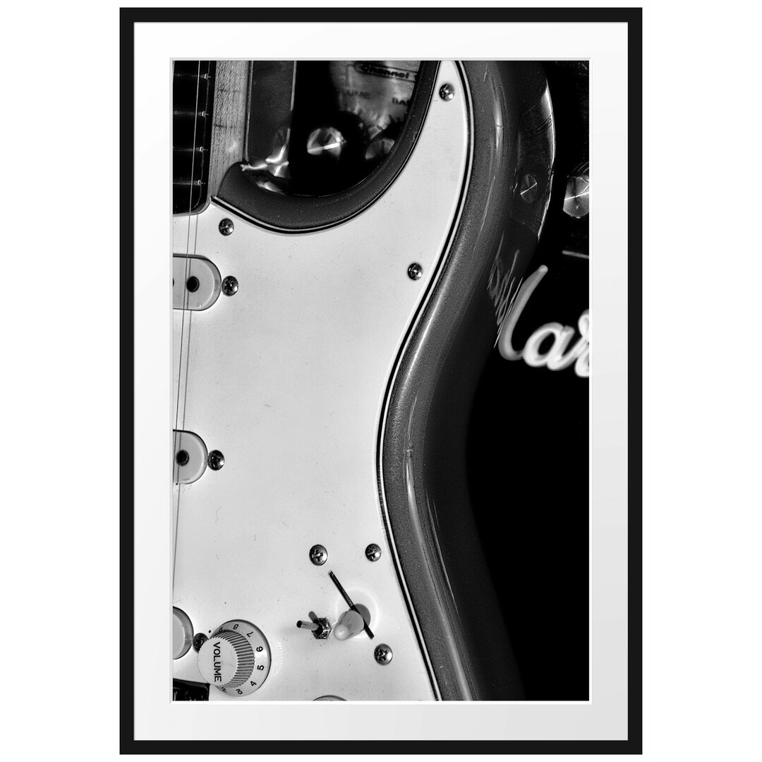 Gerahmtes Poster E-Gitarre Verstärker