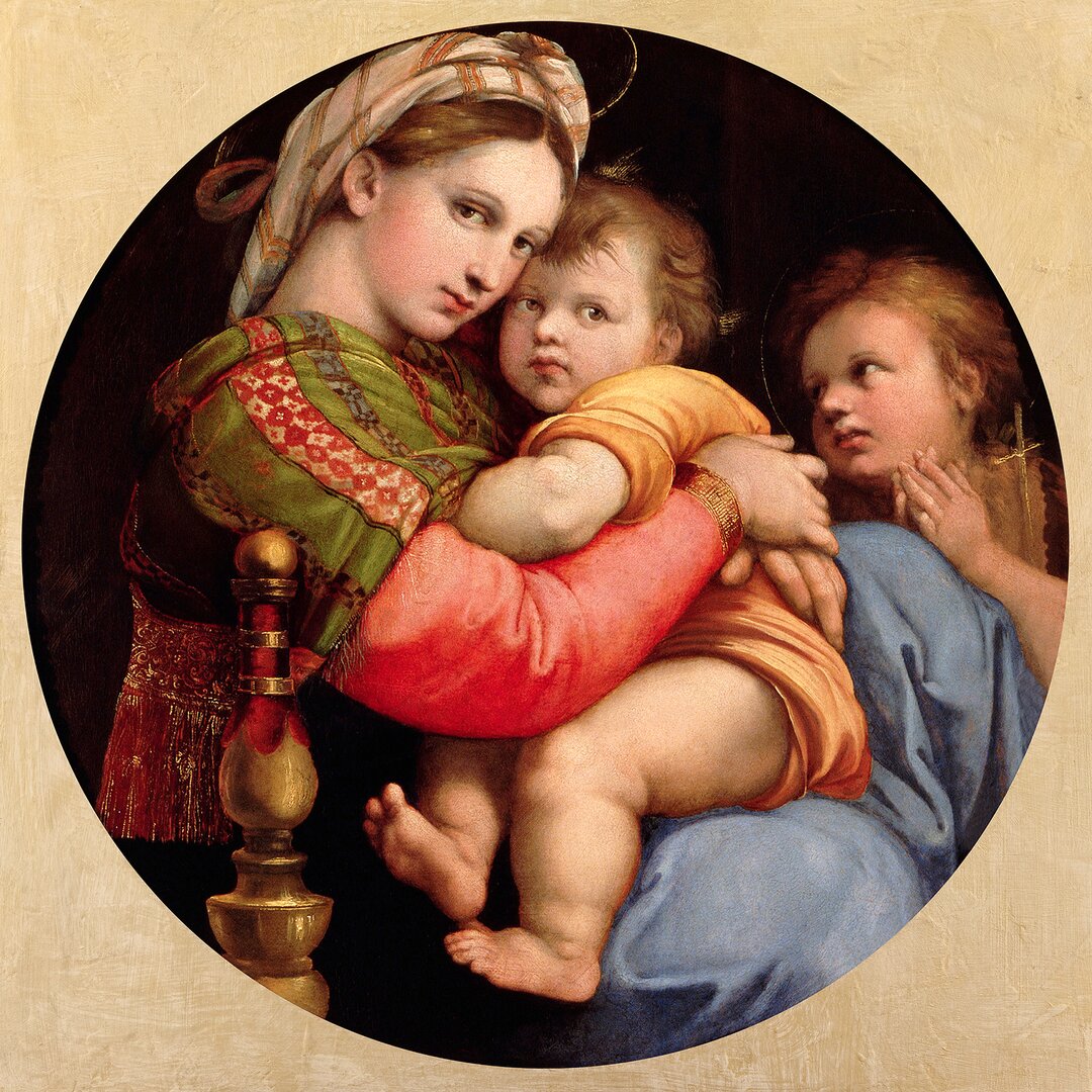 Leinwandbild Madonna des Stuhls von Raffaello