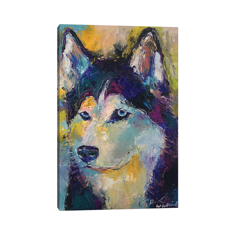 Art Husky 1 Piece Wrapped Canvas Painting