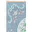 Tapis ovale bleu clair à motif floral en médaillon Chintz-563468884