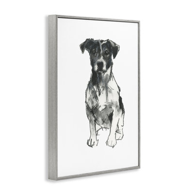 Dessin de chien minimaliste, estampe numérique de Cartissi