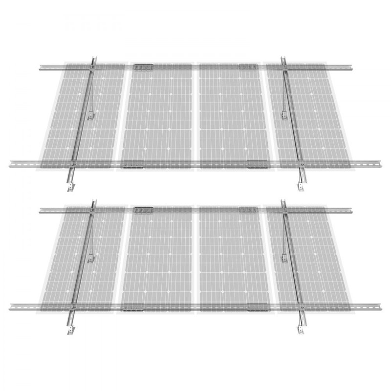 Multi-Pieces Solar Panel Mounting Brackets 30°-60° Adjustable