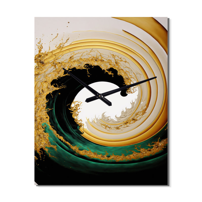 Jaise - Horloge murale moderne abstraite, H 32 po x l 16 po