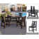 Ensemble de table d'extérieur 11 pièces, ensemble de conversation avec canapé et ensemble de table d'extérieur en PEHD