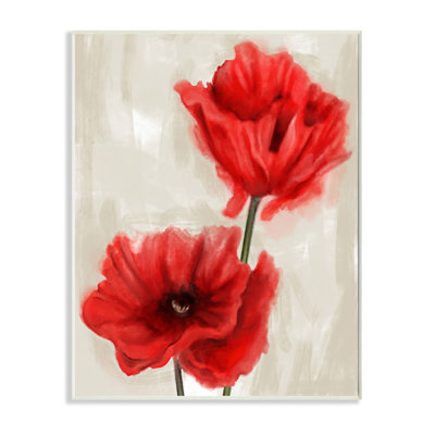 «Soft Petal Poppies Floral» par Daphne Polselli - reproduction d'art