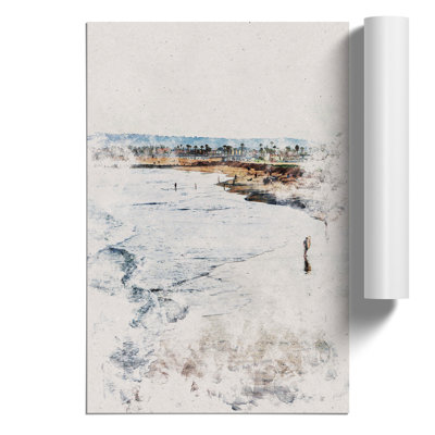 Ocean Beach in San Diego - Unframed Painting