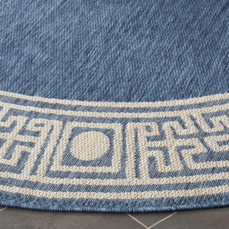 Omeed Performance Indoor/Outdoor Area Rug, Round 6'7"