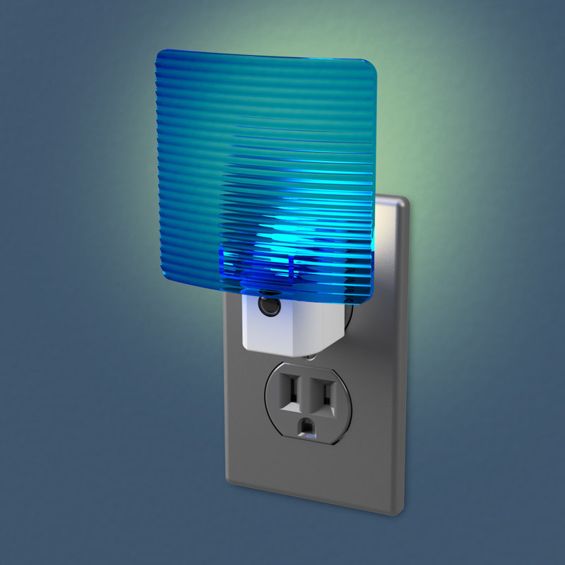 Wave LED Night Light, Blue