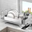 Stainless Steel Dish Rack With Drainage And Utensil Holders For Kitchen Countertops