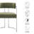 Huron Curved Back Fabric And Metal Dining Accent Chair-109758050