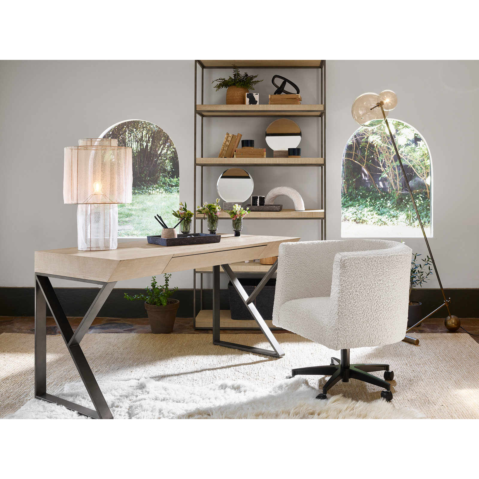 Bilbrook Writing Desk, Rustic Natural Oak