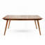 Table de salle à manger d'extérieur en bois massif de 69 po