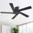 5 Solid Wood Blades Indoor Flush Mount Ceiling Fan With Remote-643255206-643255204-668650129