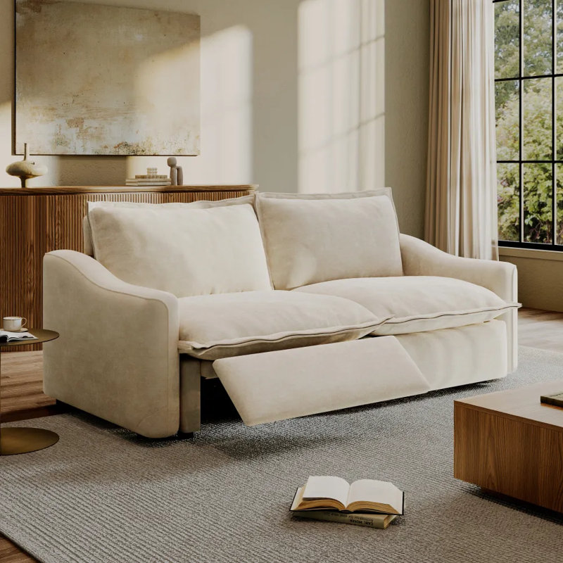 Causeuse inclinable électrique Ergopals, 36" H x 84" W x 37.5" D, Beige