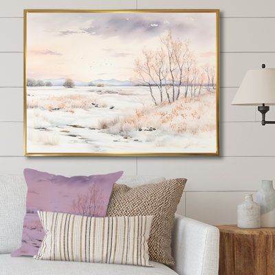 Minimalisme, paysage d'hiver au bord du lac