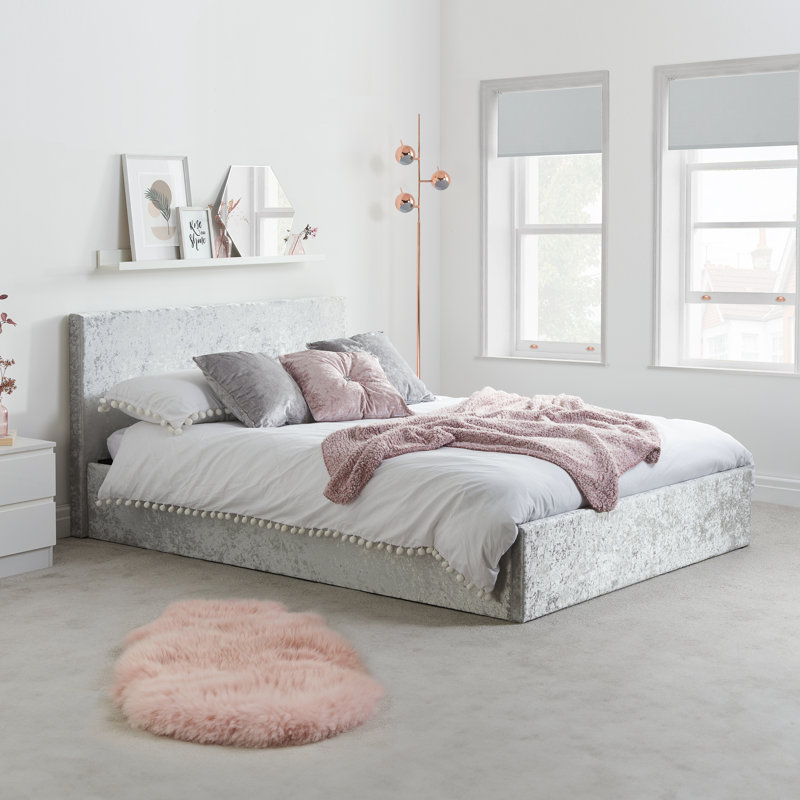 Beckey Upholstered Ottoman Bed, Steel, Kingsize (5')